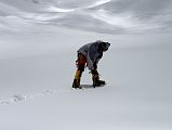 18 Climbing Sherpa Lal Singh Tamang Checks For Crevasses Before Setting Up Lhakpa Ri Camp I 6500m 